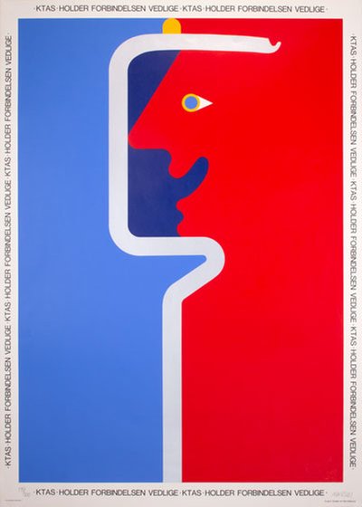 KTAS holder forbindelsen vedlige original poster designed by Arnoldi, Per (1941-)
