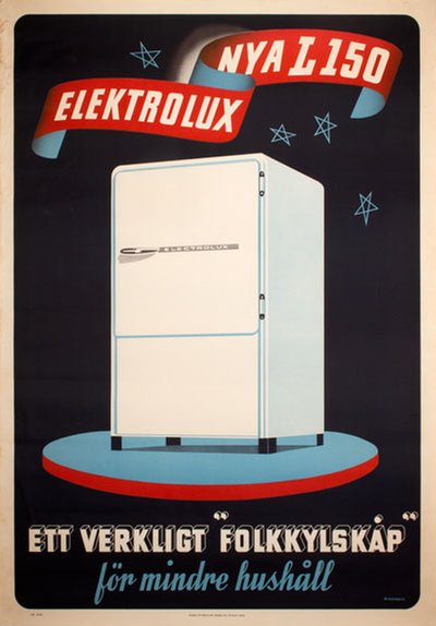 Elektrolux L150 (Electrolux) original poster designed by Bergenholtz, Gunnar (1912-2006)