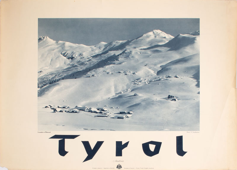 Lizumalm im Wattental Tyrol Austria original poster designed by Photo: E. Stockhammer