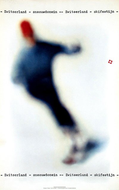 Zwitserland Skifestijn original poster designed by Fässler, Franz (1920-2003)