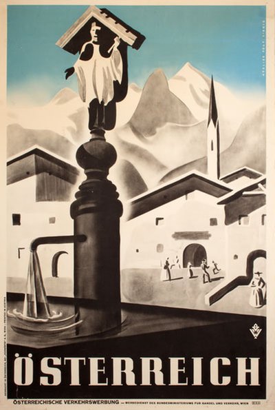 Österreich original poster designed by Kirnig, Paul (1891-1955) - Atelier Prof. Kirnig 