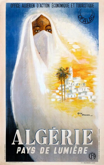 Algérie Pays de Lumière original poster designed by Guy Nouen