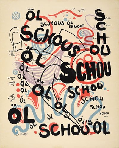 Schous øl er godt - Rabalder original poster designed by Krohg, Per (1889-1965)