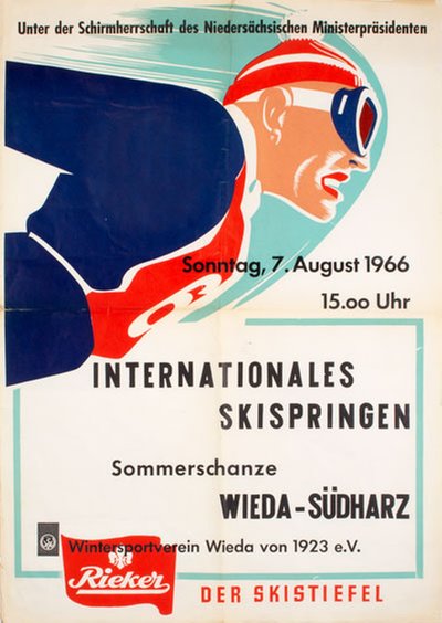 International Ski Jumping Competition 1966 Wieda-Südharz original poster 