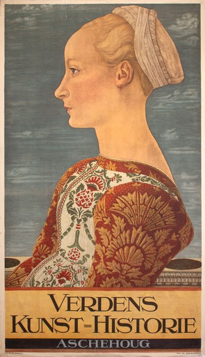 Verdens Kunst-Historie Aschehoug original poster 