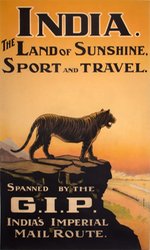 India - The Land of Sunshine original vintage poster