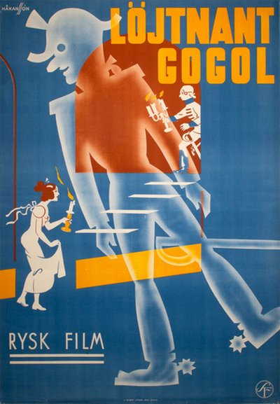Löjtnant Gogol - Porucik Kize original poster designed by Håkansson, Gunnar (1891-1968)