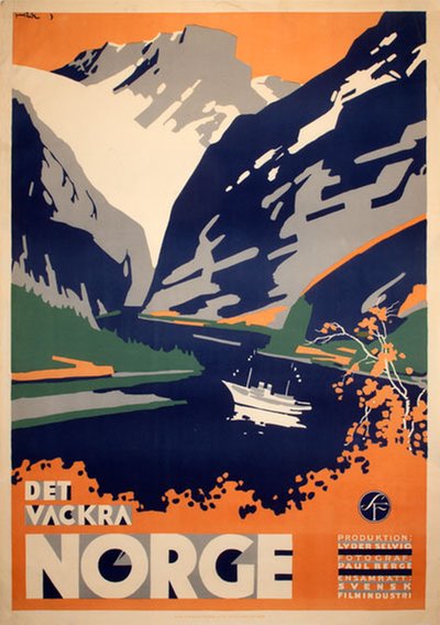 Det vackra Norge (Norge, vårt Norge, i toner og billeder) original poster 