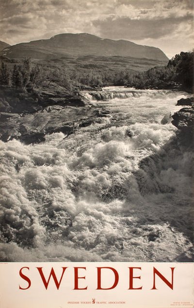Sweden Abisko Lappland original poster designed by Henry Blomberg