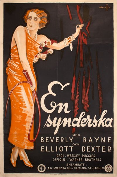 En synderska (The City That Never Sleeps) original poster designed by Håkansson, Gunnar (1891-1968)