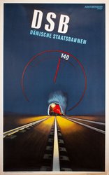 DSB - Dänische Staatsbahnen 140 original vintage poster