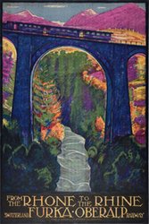Furka-Oberalp Railways - From The Rhone To The Rhine original vintage poster