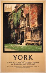 York LNER original vintage poster