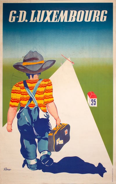 G-D. Luxembourg original poster designed by Hoss
