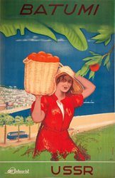 Batumi Georgia original vintage poster