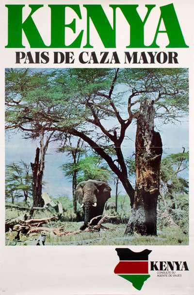 Kenya - big game hunting country original poster 
