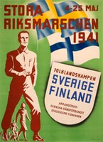 Stora Riksmarschen 1941 Sverige Finland
