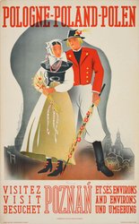 Poland Visit Poznan original vintage poster
