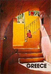 Dodecanese Greece 1976 original vintage poster