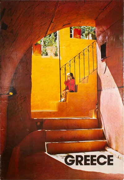 Dodecanese Greece 1976 original poster designed by Layout: N. Kostopoulos - Photo: N. Kontos