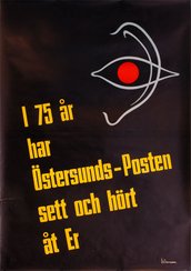 ÖP - Östersunds-Posten 75 år original vintage poster