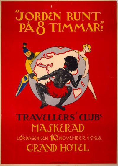 Jorden rundt på 8 timmar Maskerad original poster 