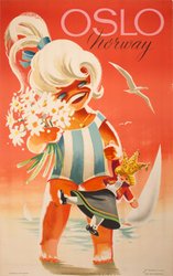 Oslo - Norway original vintage poster