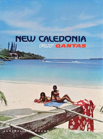 Qantas New Caledonia original poster 