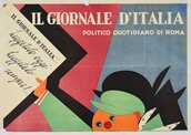 Il Giornale D'italia  original vintage poster