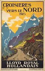 Croisières vers le Nord 1925 original vintage poster