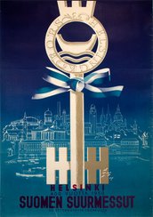 Helsiniki 400 Suomen Suurmessut original vintage poster