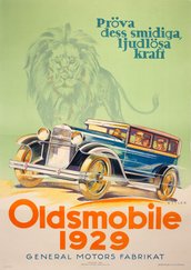Oldsmobile F-29 2-door sedan  original vintage poster
