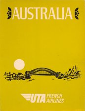 UTA Australia original vintage poster
