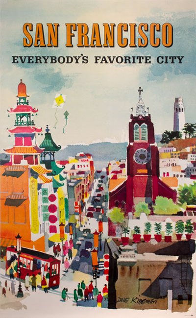 San Francisco Everybody's Favorite City original poster designed by Kingman, Dong (1911-2000)