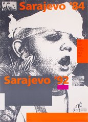 Olympic Aid Sarajevo 1992 original vintage poster