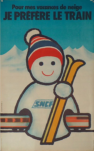 SNCF - Je Prefere le Train original poster designed by APS - Pastre Creations 
