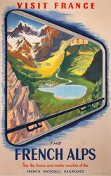 Visit France The French Alps original vintage poster