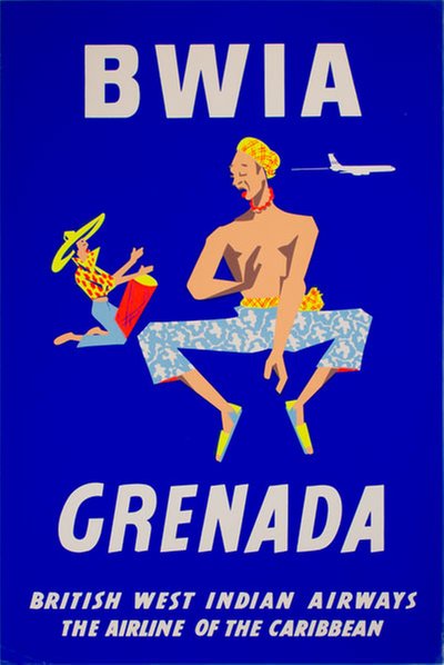 BWIA Grenada original poster designed by Cosomati, Aldo (1895-1977)