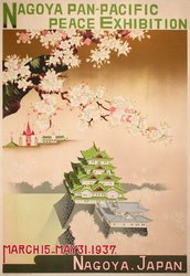 Nagoya Pan-Pacific Peace Exposition original vintage poster