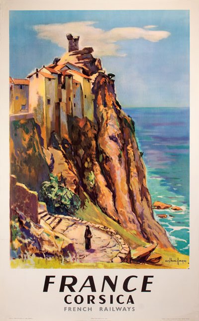 France Corsica original poster designed by Fages, Arthur Raoul (1902-1984)