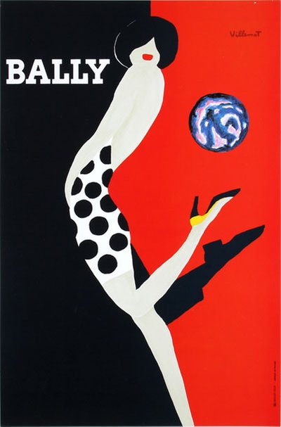 Bally original poster designed by Villemot, Bernhard (1911-1989)