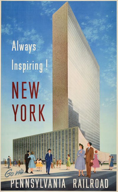 New York Pennsylvania Railroad original poster 