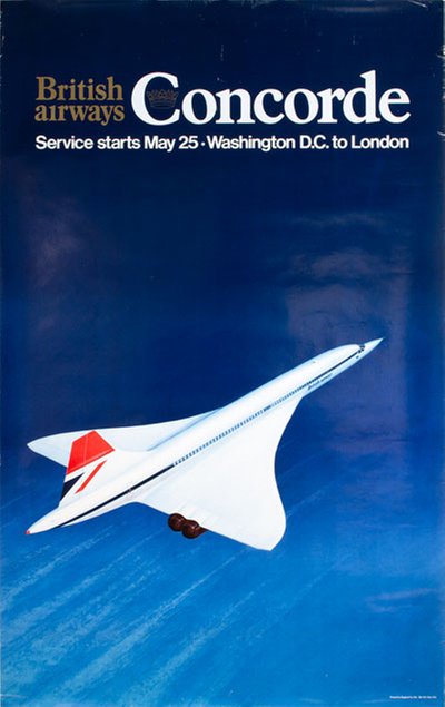 British Airways: Concorde Washington London original poster 
