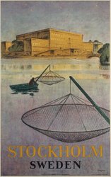 Stockholm Sweden original vintage poster