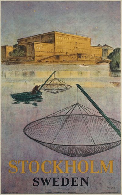 Stockholm Sweden original poster designed by Berg, Yngve (1887-1963)