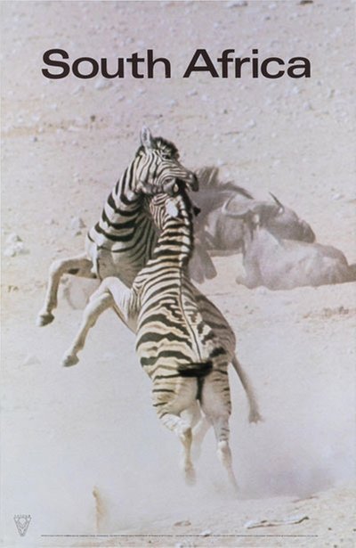 South Africa Zebra original poster designed by Photo: Clem Haagner