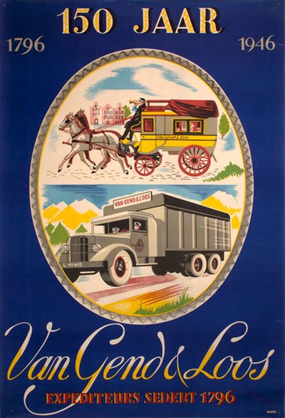 Van Gend & Loos original poster designed by Wilmink, Machiel (1894-1963)