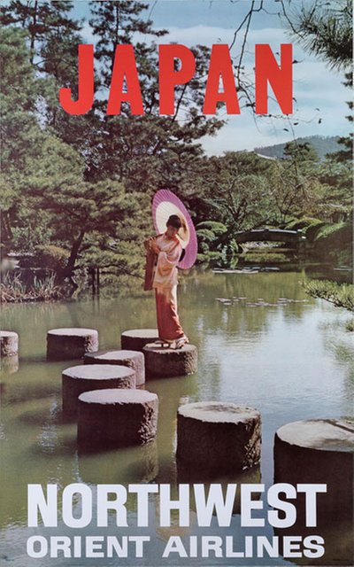 Japan - Northwest Orient Airlines  original poster 