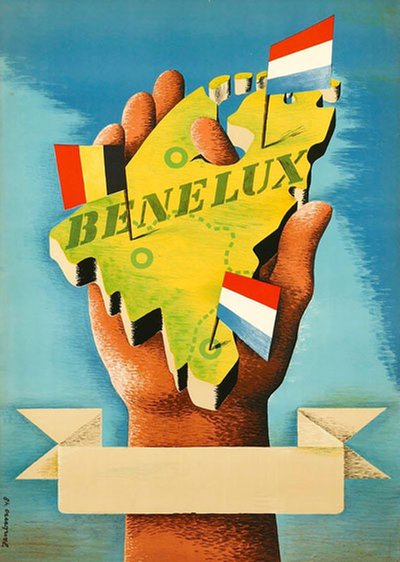 Benelux original poster designed by Bons, Jan (1918-2012)