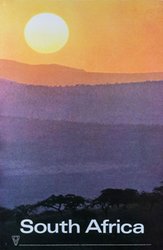 South Africa Sunset original vintage poster